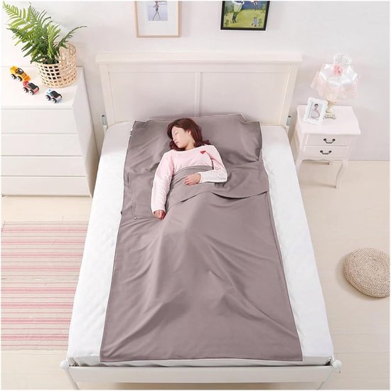 Slaapzak Liner - Reislaken Slaapzak - Buiten Reizen - Groot Openingsontwerp - 180 x 210 cm - Kleur 3 — afbeelding 4
