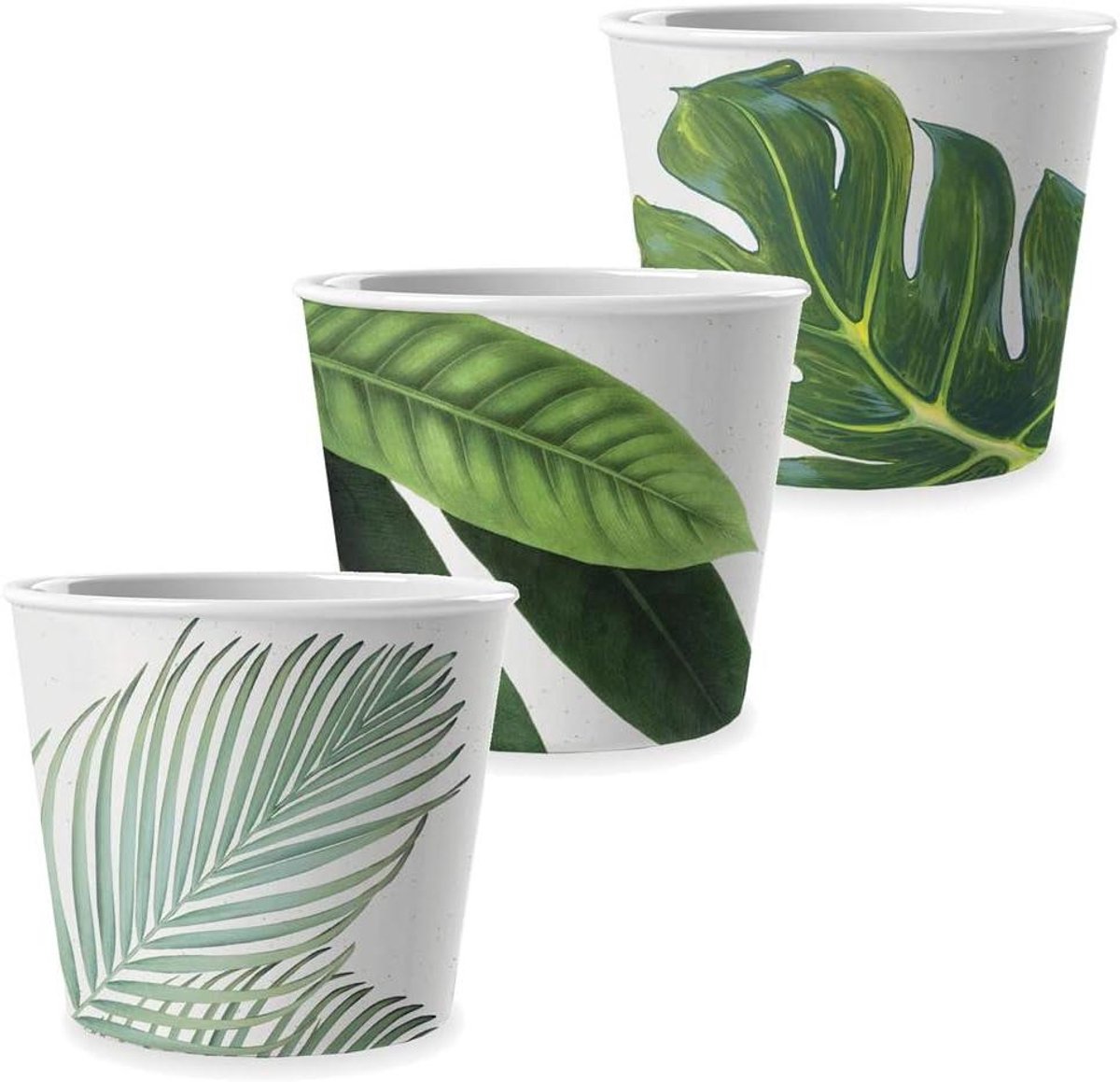 Melamine IJskom - Dessin Kom - Desserts Serveren - Set van 3 - 115 cm - Amazon Bloemen