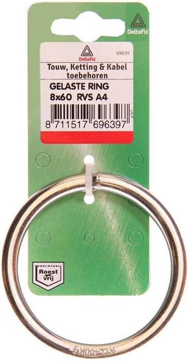 gelaste ring 4x30 RVS - 2 stuks