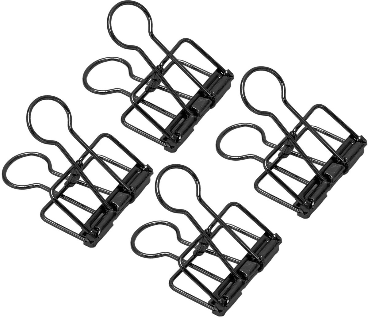 Dailygoods - Dailygoody - Metalen Bindclips 32 Mm - Kantoor Klemmen - Duurzaam en Stevig - Zwart - Kleine Bindclips - Voor School en Thuisgebruik