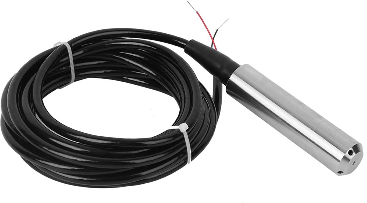 Dailygoods - Dailygoody - Waterniveausensor - Vloeistofniveautransmitter - Roestvrij staal 304 - 4-20mA 12-32VDC - Niveaumeting tot 5 meter - Voor diverse toepassi