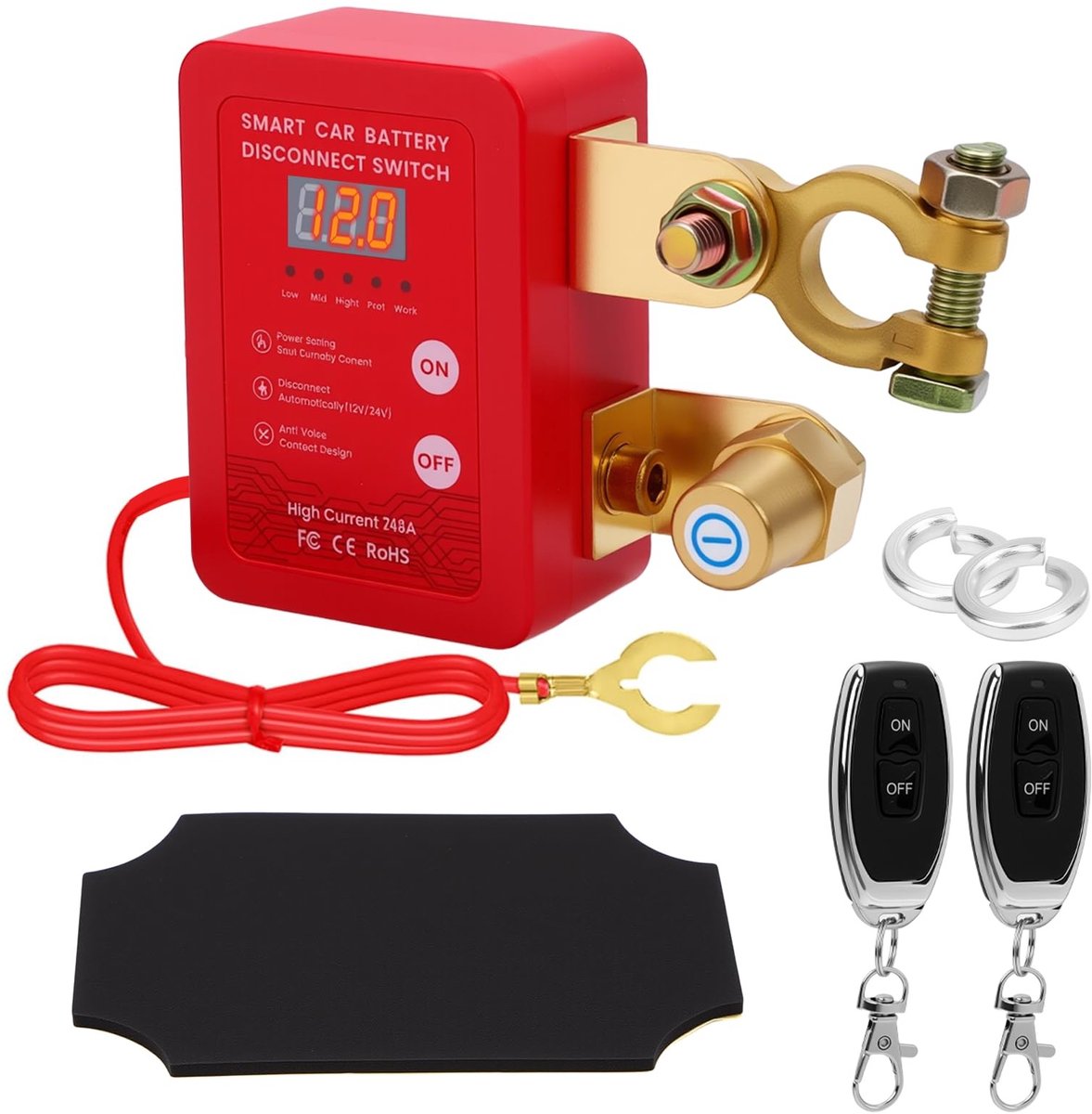 Dailygoods - Dailygoody - Draadloze Afstandsbediening Isolatieschakelaar voor Botensystemen - Rood