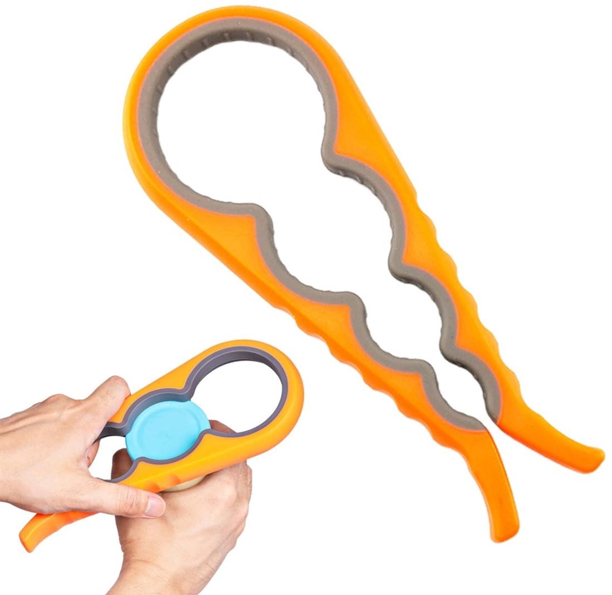Dailygoody - Multifunctionele blikopener - Flessenopener - Handig voor keuken en bar - Oranje - Blikopener voor blikjes - Professionele kwaliteit