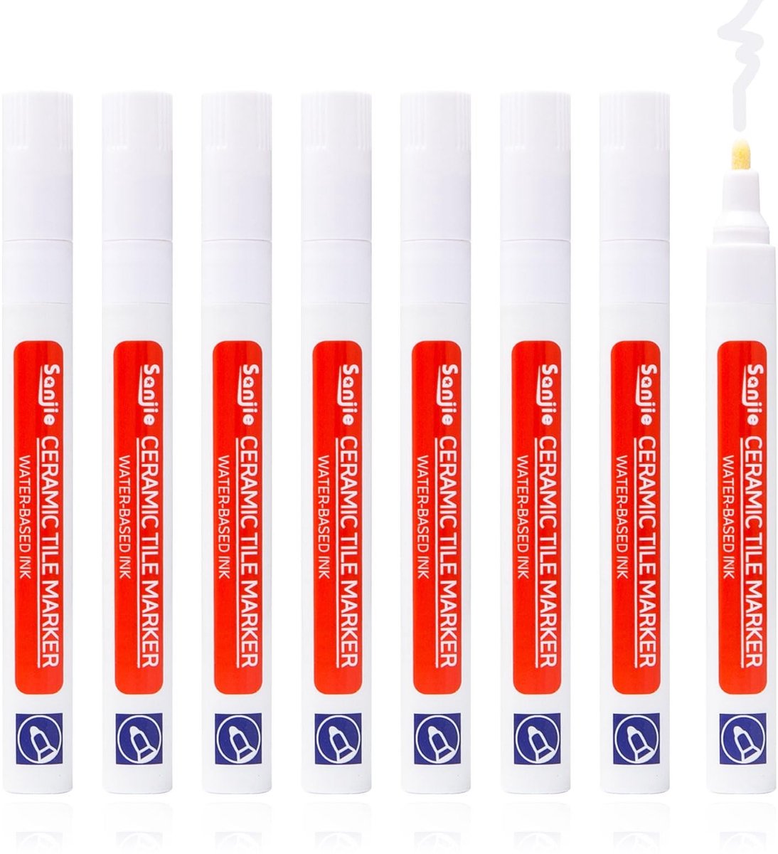 Dailygoody - Solidchoice - Dailygoody - Voegstift - Voegreparatiestift - 8 Stuks - Wit - Voegpotlood - Voor Badkamer en Keuken - Inclusief Vervangende Punten