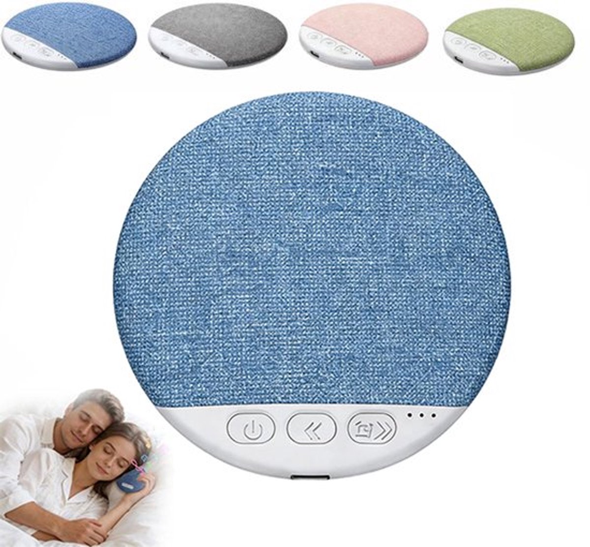 Slaapsprekers - Slaapkussenluidspreker - Bluetooth-luidspreker voor onder het kussen - Botgeleiding Technologie - Witte Ruis - Draadloos - mini-slaaphulpmiddel met botgeleiding - met rustgevende geluiden en slaaptimer - voor zijslapers - blauw
