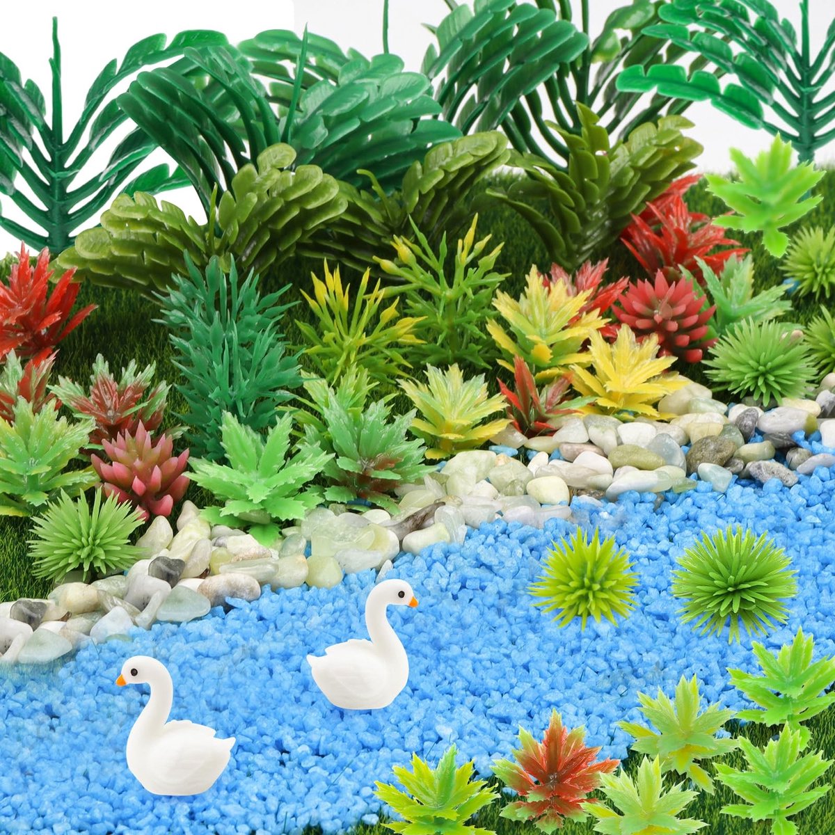 Dailygoods - Dailygoody - Miniatuur Planten - Miniatuur Bomen - Decoratieve Tuin Accessoires - Meerkleurig - Spoorweg Model - Geschikt voor Tuin en Landschap