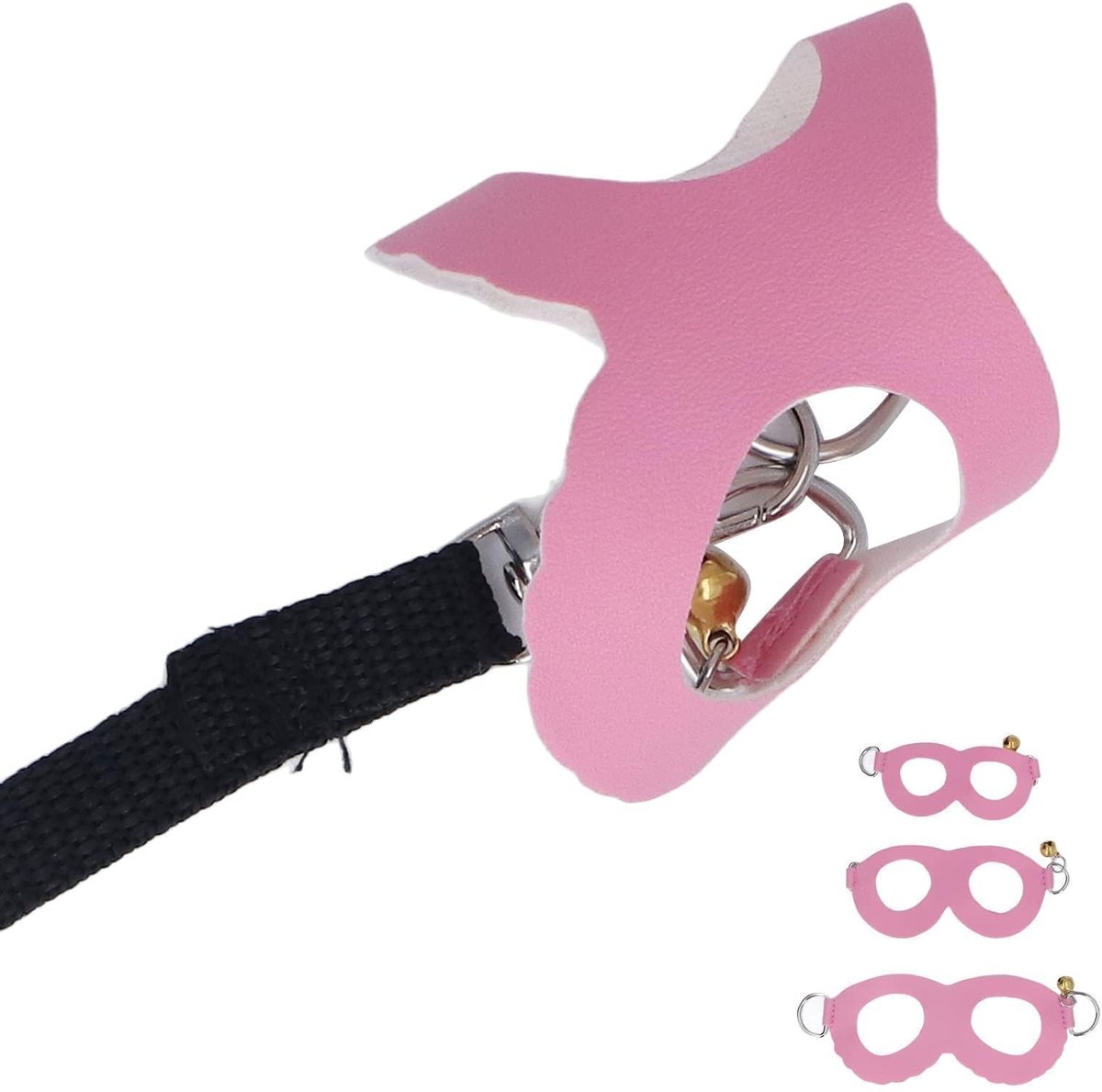Dailygoods - Dailygoody - Gestreept Huisdier Harnas - Anti-Trek Ontwerp - Roze - Harnas en Riem Set - Comfortabel voor Huisdieren - Geschikt voor Hamster, Cav