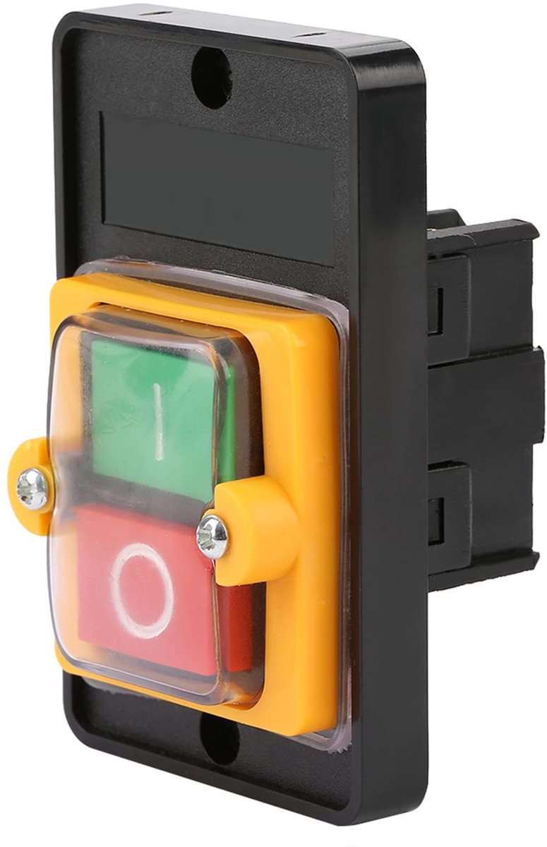 Dailygoods - Dailygoody - Waterdichte drukknopschakelaar - AC 220V 380V - Eenvoudig te installeren - 10 A - Push Start Stop schakelaar - Geschikt voor gereedschaps
