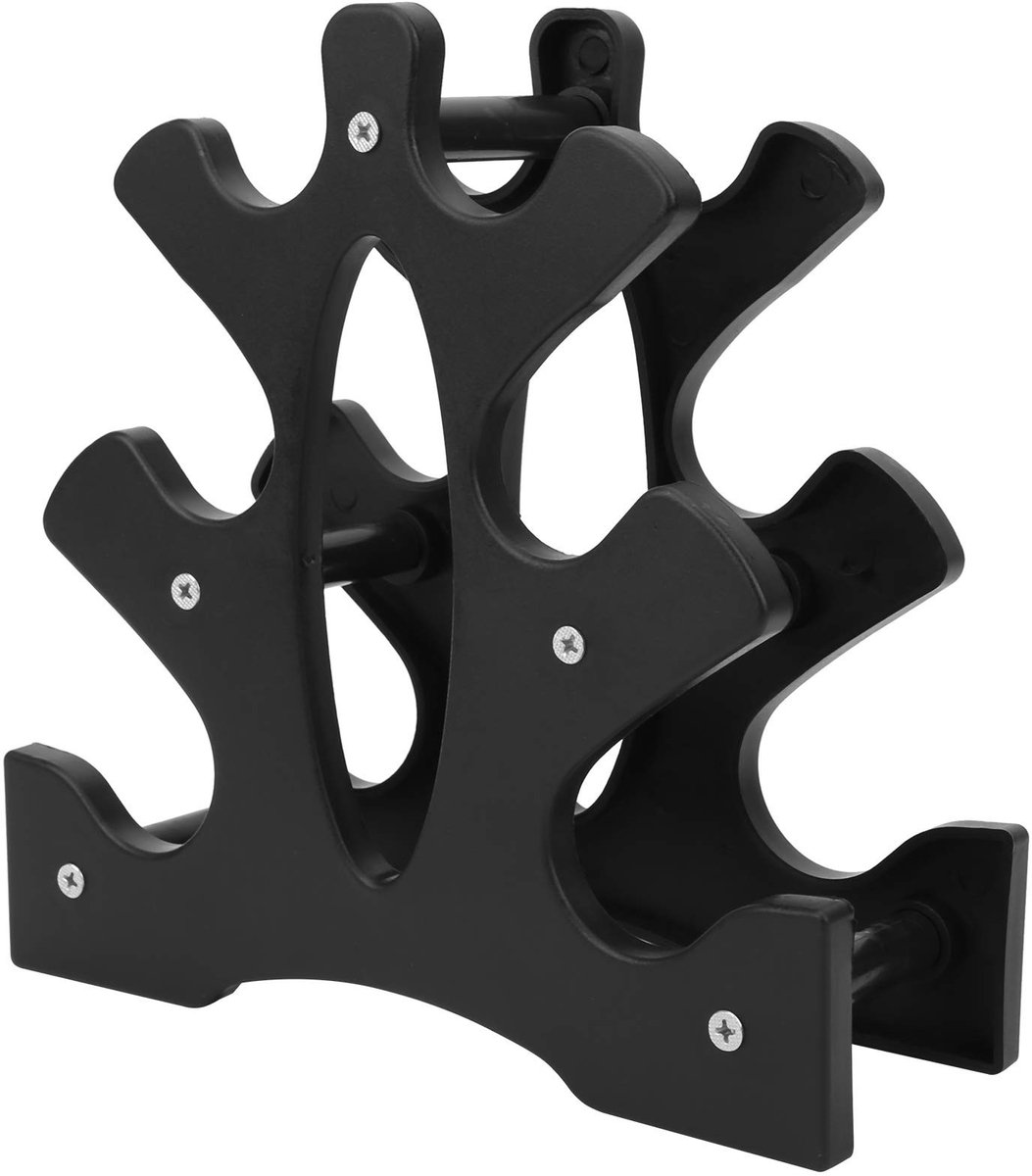 Dailygoods - Dailygoody - 3-tier Halter Rack - Duurzaam Ondersteuningsframe - Ruimtebesparend Ontwerp - Geschikt voor Thuis Gym - 20kg Belastbaar - Ideaal voor Hal..