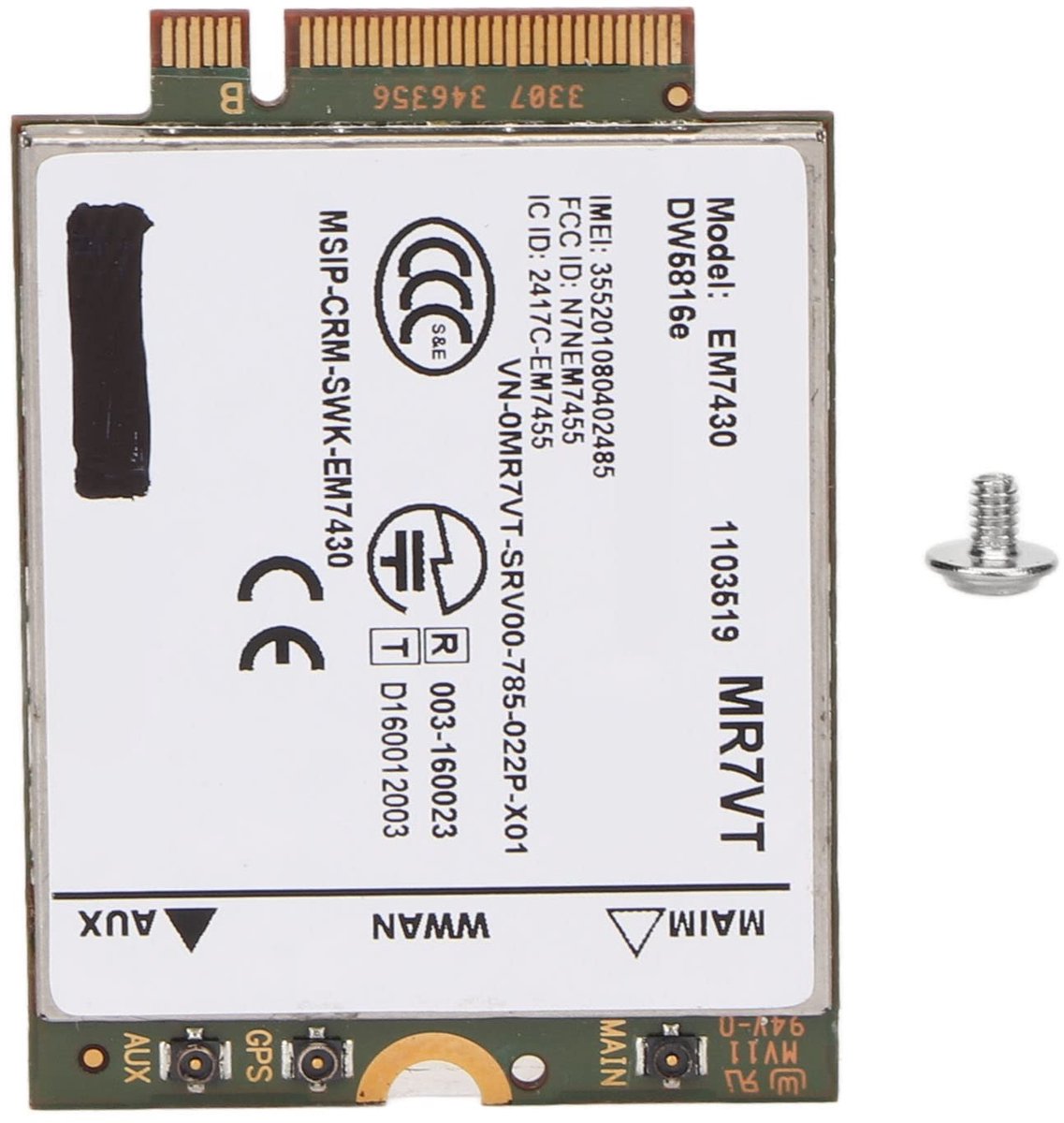Dailygoods - Dailygoody - 4G Netwerkkaart - 300 Mbps - M.2 Netwerkkaart - Geschikt voor Latitude 7280 7285 7290 7389 7390 7480 7490 E7470 - Verbeter je intern