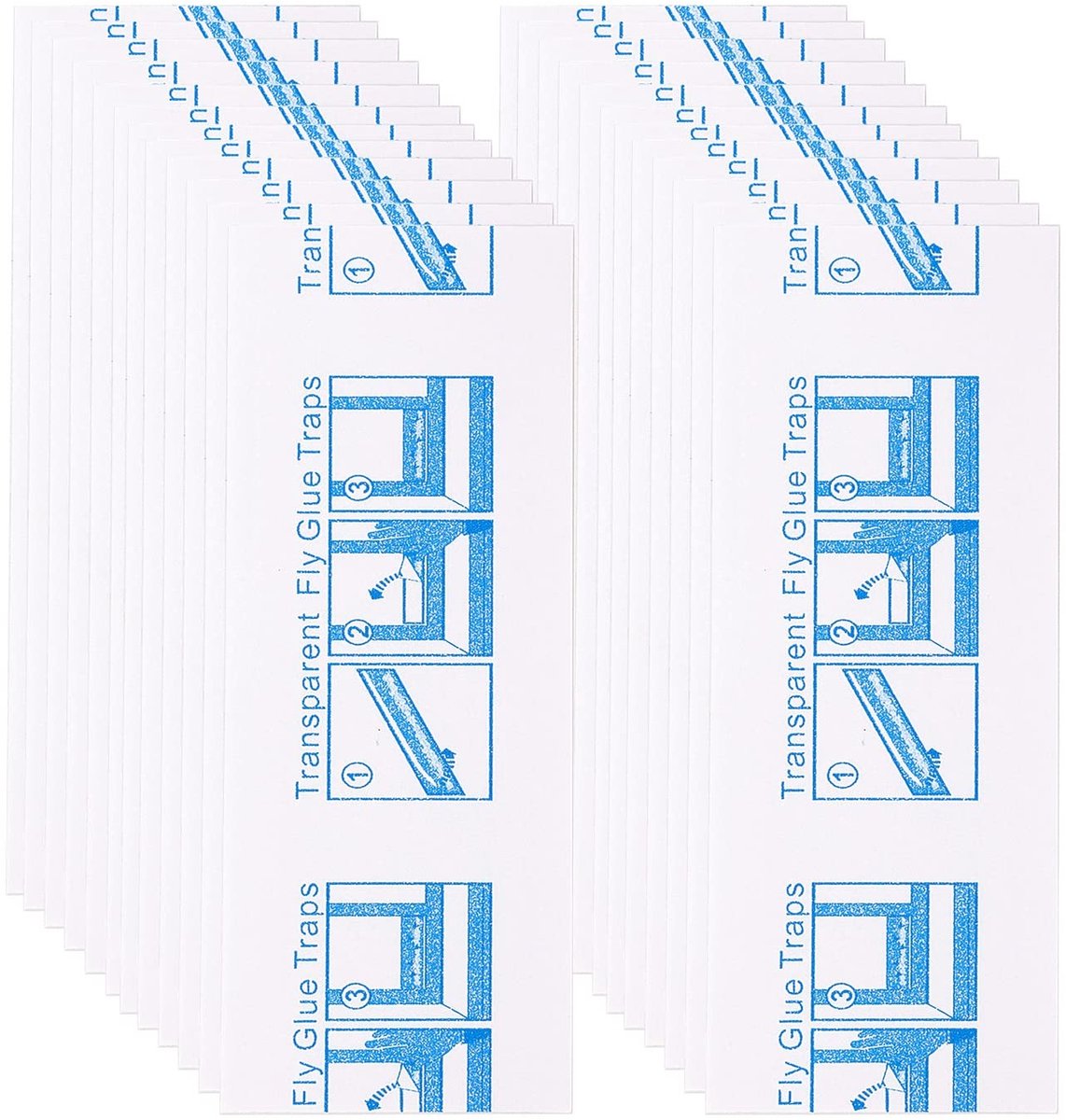 Dailygoody - Raamvliegenvallen - Vliegenpapier voor Binnen - 24st - Plakstrips Vliegenstrips - Effectief tegen Vliegen - Geschikt voor Thuis en R
