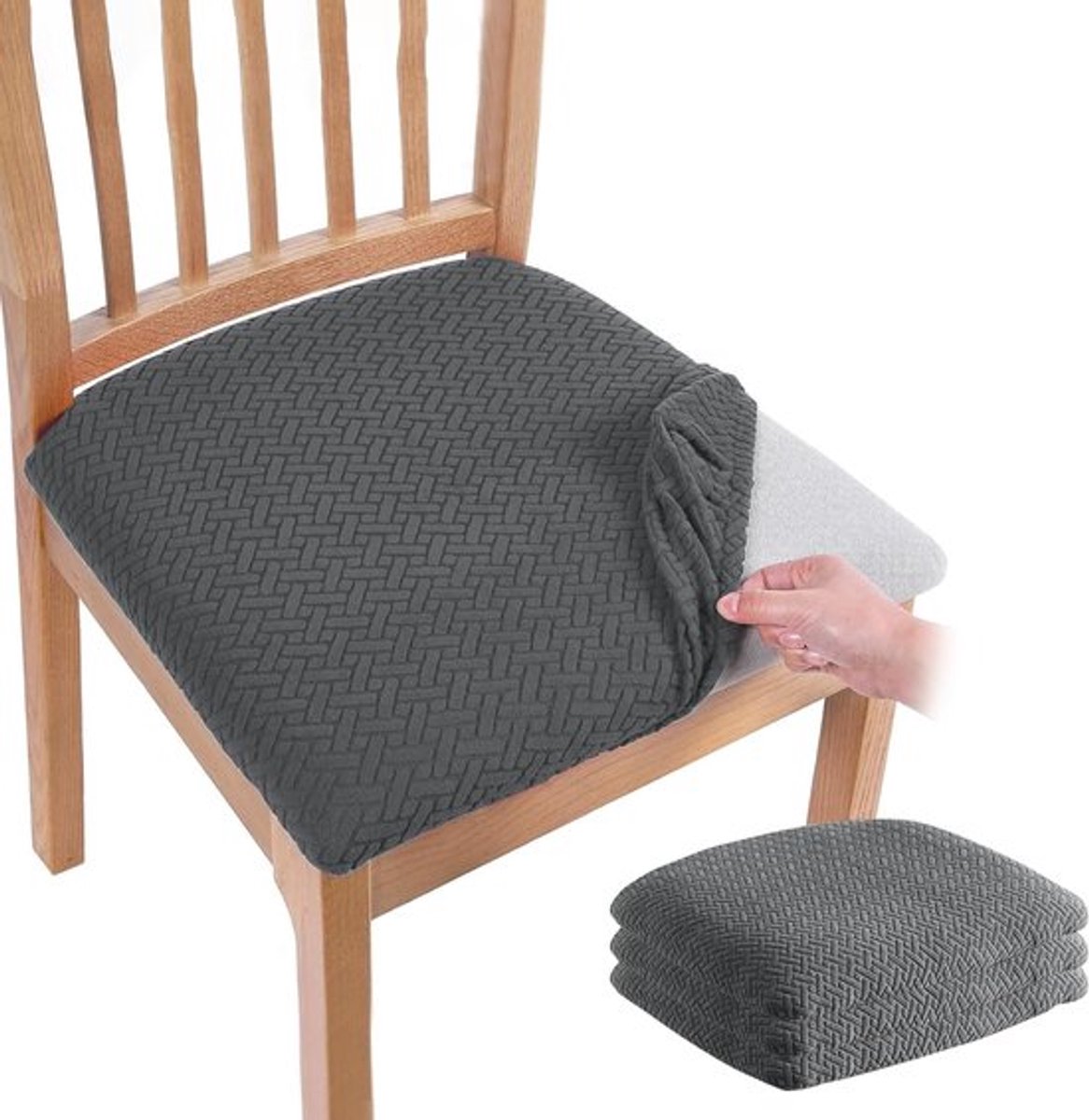 Eetstoelhoezen - Waterdicht en Kreukbestendig - Set van 4 - Polyester