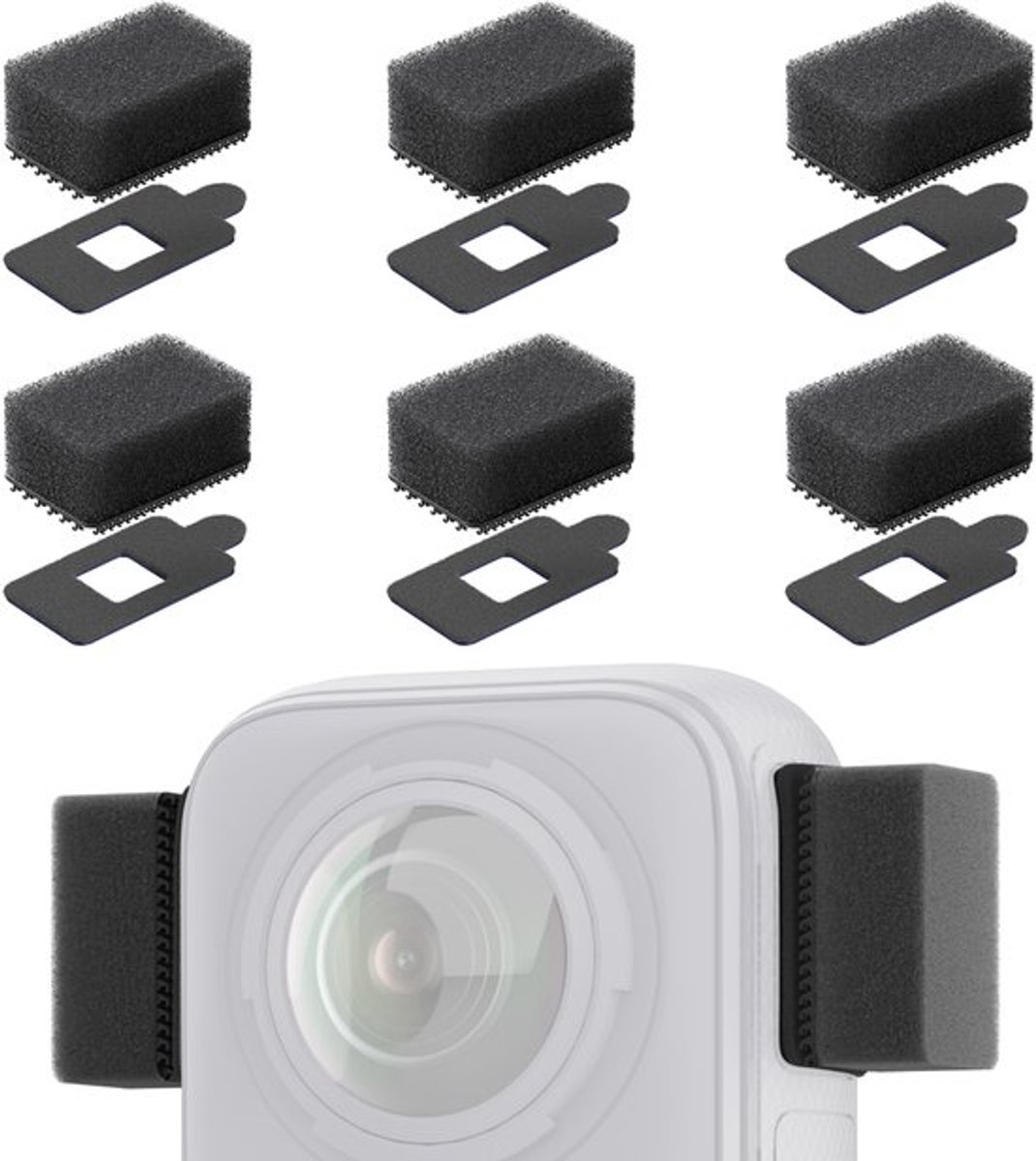 Geschikt voor paar windvangers met geluidsreductie van schuimrubber Geschikt voor de Insta360 X3 X4-camera