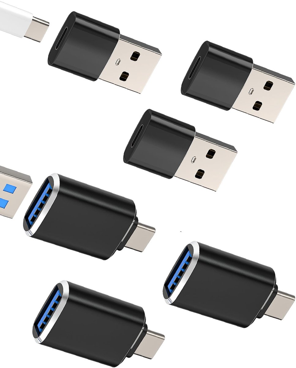 Dailygoods - Set van 6 USB-C naar USB 3.0 Adapters