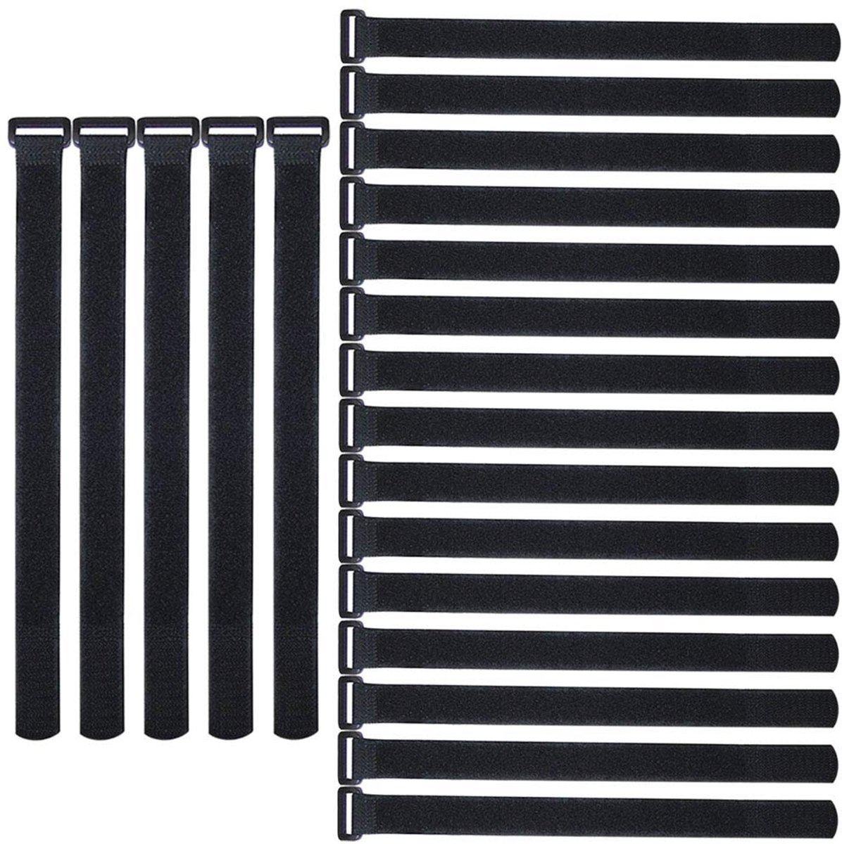 Dailygoods - Cosensi - Dailygoody - Nylon Kabelbinders - Herbruikbare Kabels - Verstelbare Kabelstraps - Zwart - Multifunctionele Cinchriemen - 20 Stuks - Geschikt voor