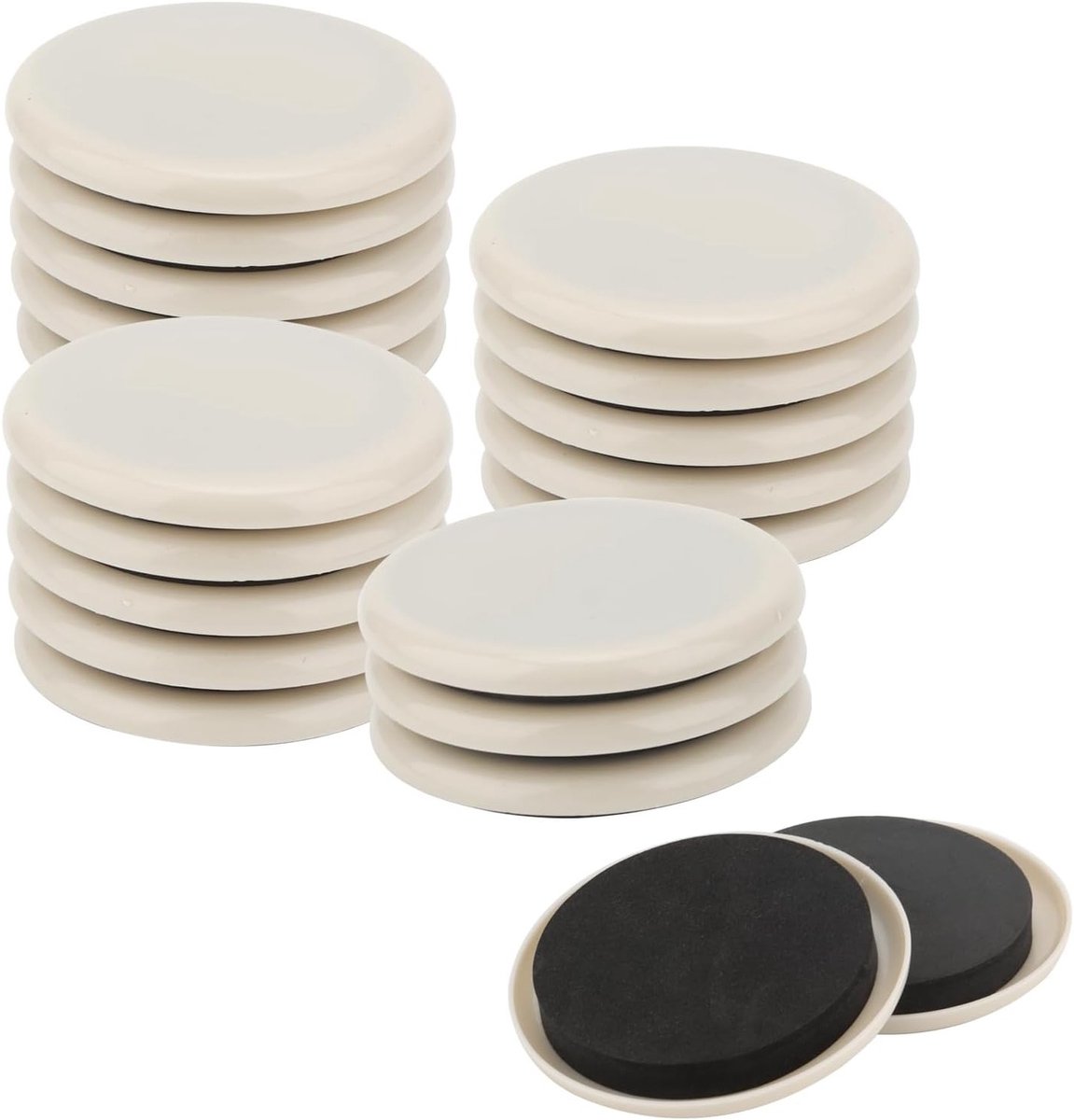 20 Stuks Meubelglijders, 3.5 Inch Herbruikbare Meubel Movers, Ronde Zware Meubelglijders voor Vloerbescherming en Tapijtbehoud