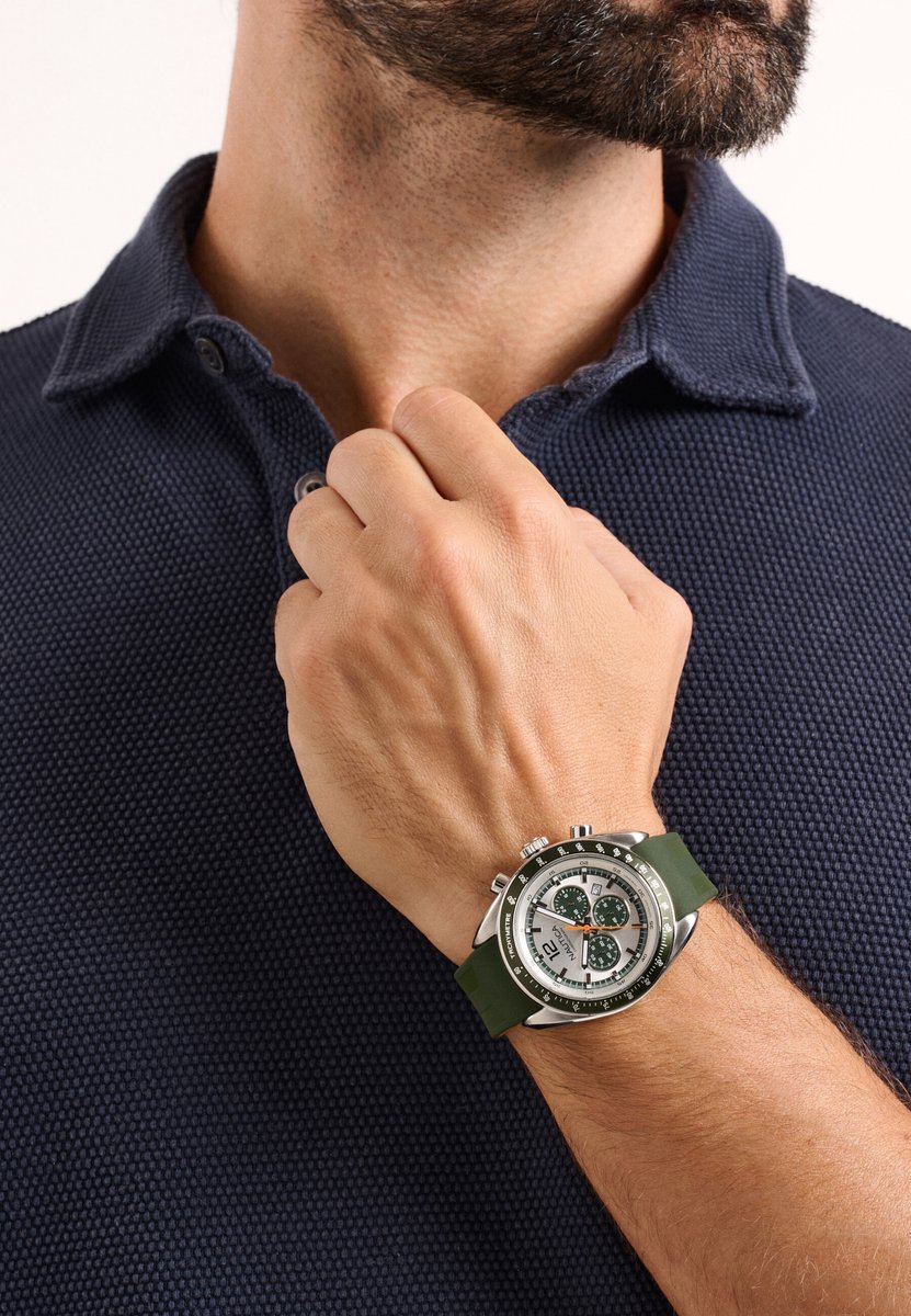 Nautica Kedge Quartz Analoog Horloge Groen Kast: 100% Roestvrij Staal | Armband: 100% Siliconen 46 mm NAPKDS601, NAPKDS603