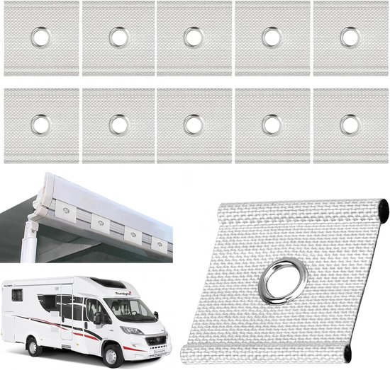 Kederoog voor kederrail 10 stuks bieshaken 5/6 mm - 7/8 mm biesband voor voortent, camperaccessoires en luifelhaak voor caravan en decoratie