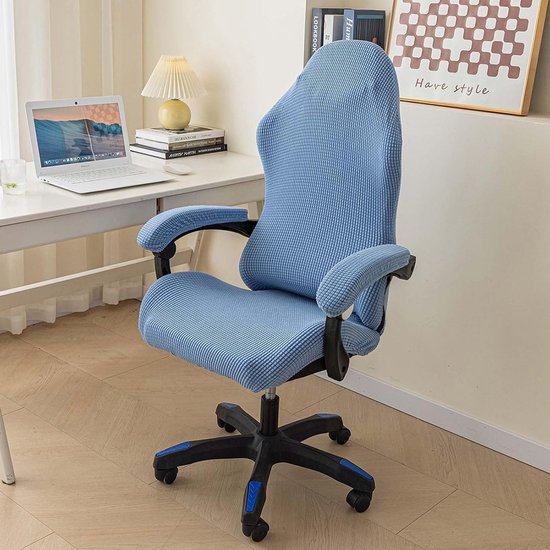 Allecto Plus - 4-delige Hoes voor Gaming Stoel - Blauw - Wasbaar en Antislip - Geschikt voor Gaming Stoel, Computer Stoel en Draaistoel van Allecto Plus — afbeelding 5