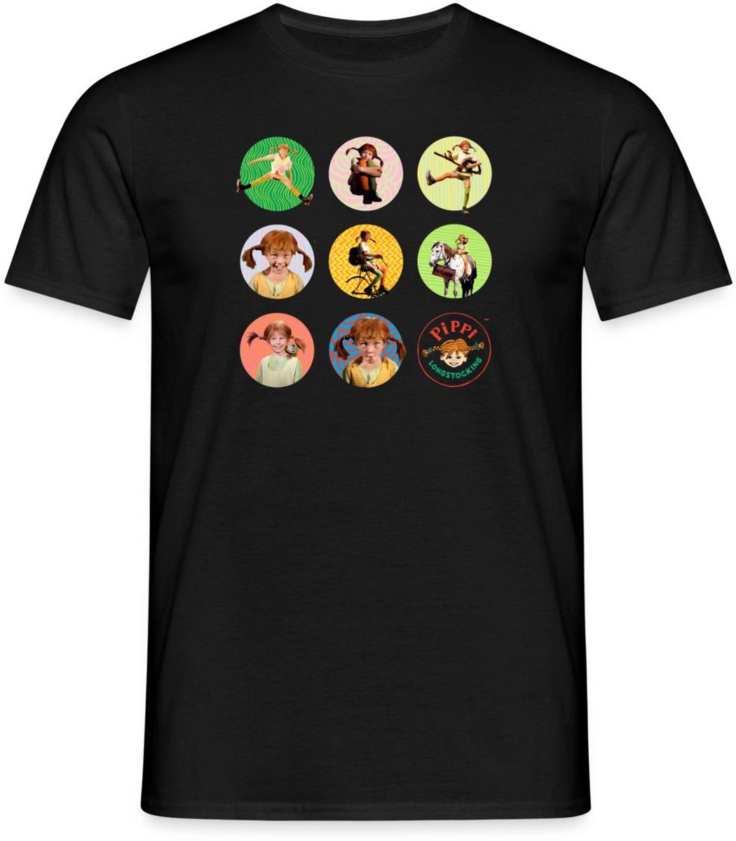 Pippi Langkous Foto's Van Pippi In Cirkels T-Shirt Heren