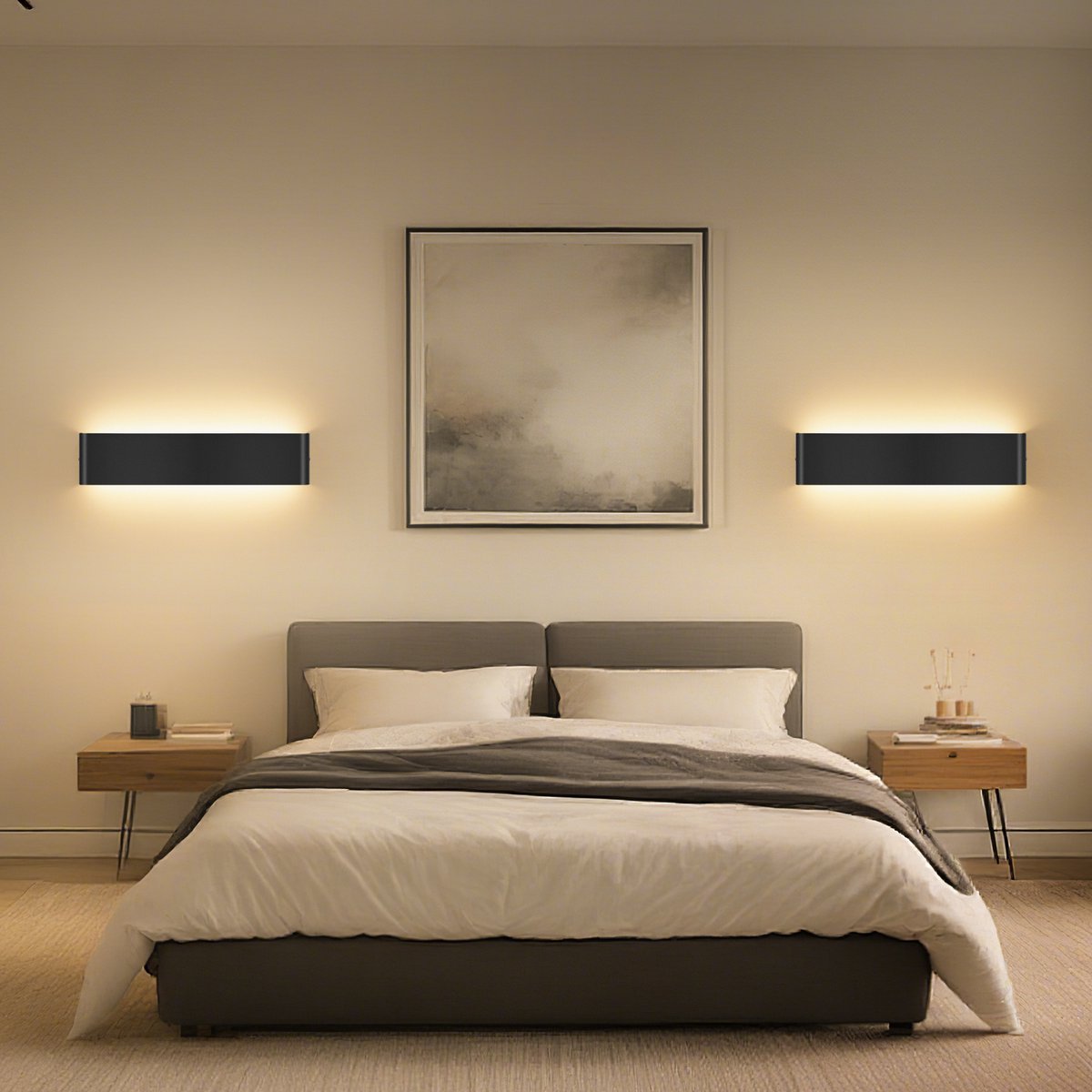 Oraymin LED Gevelverlichting Buiten & Binnen - Up & Down - 40CM - 18W - IP65 - Zwart - Set van 2