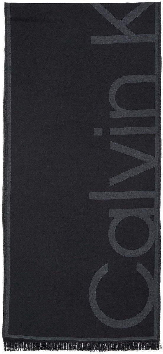 Calvin Klein Oversized Logo Lw Jacquardsjaal - Fashion Wear - Vrouwen