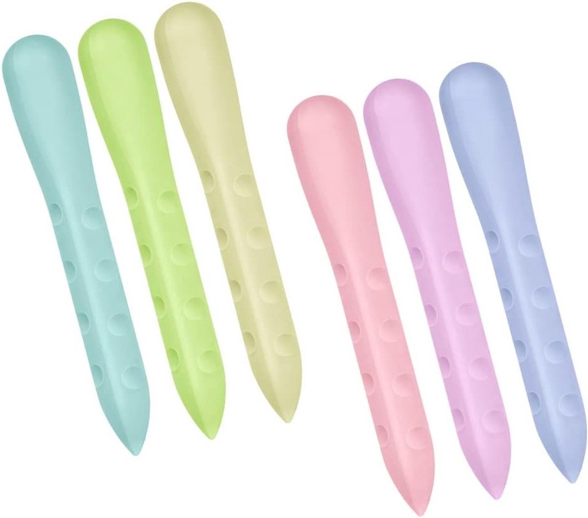 Triangle Gum Eraser Grip - 6 Stuks Universele Rubber Gum voor School, Kantoor en Schilderen (Gemengde Kleuren)
