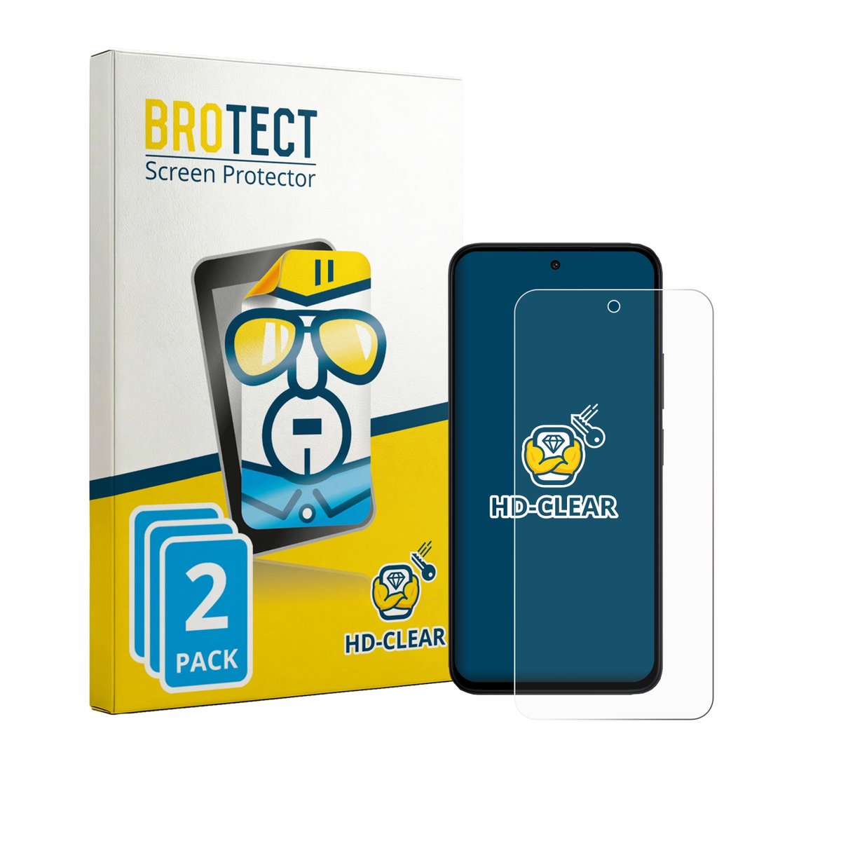 BROTECT - Screenprotector voor Xiaomi Poco M8s - Folie Beschermfolie transparant 2 Stuks
