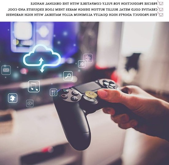 Controller Thumbstick Kit - Gaming Accessoires - Verbeteren Gameplay - Aluminium Legering - 6 stuks Set - Goud — afbeelding 3