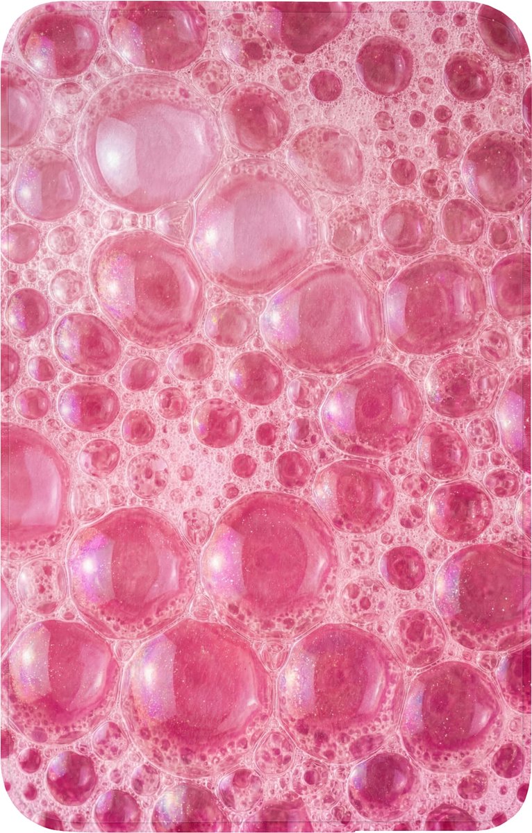 WC mat 50x80 cm - Antislip - Roze - Schuim - Bubbels - Toiletmat - Vloermat - Douchemat -