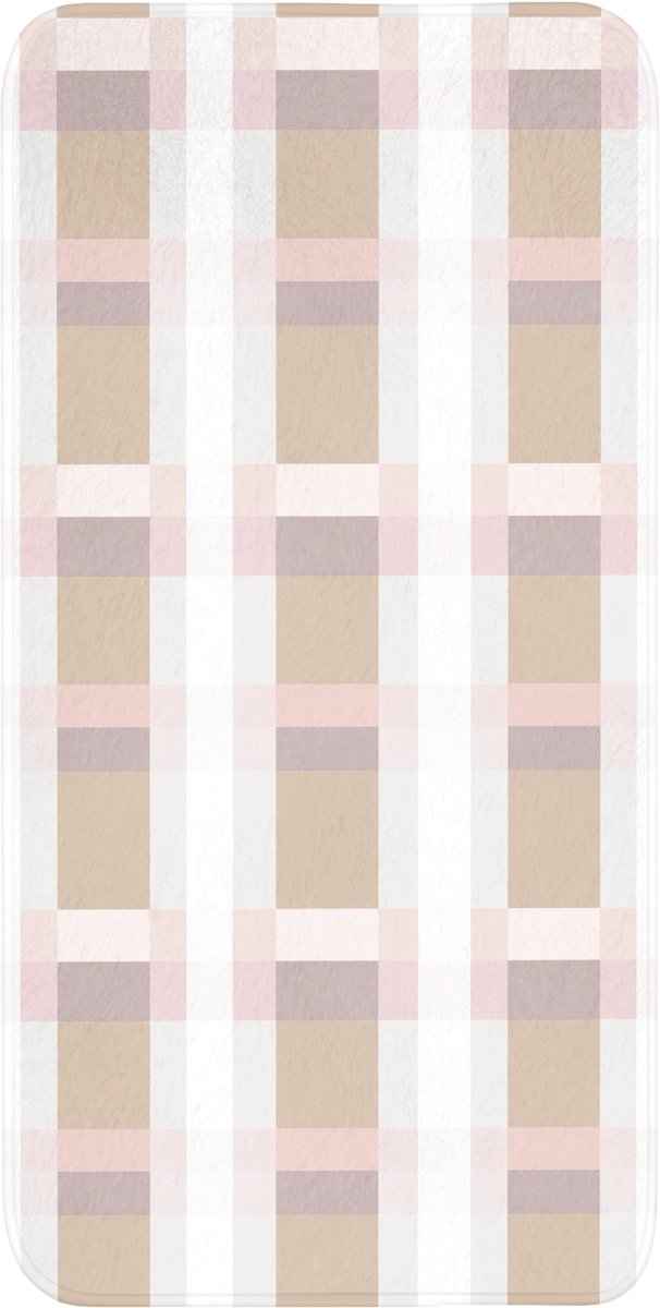 WC mat 60x120 cm - Antislip - Ruitpatroon - Aardetinten - Minimalistisch - Toiletmat - Vlo