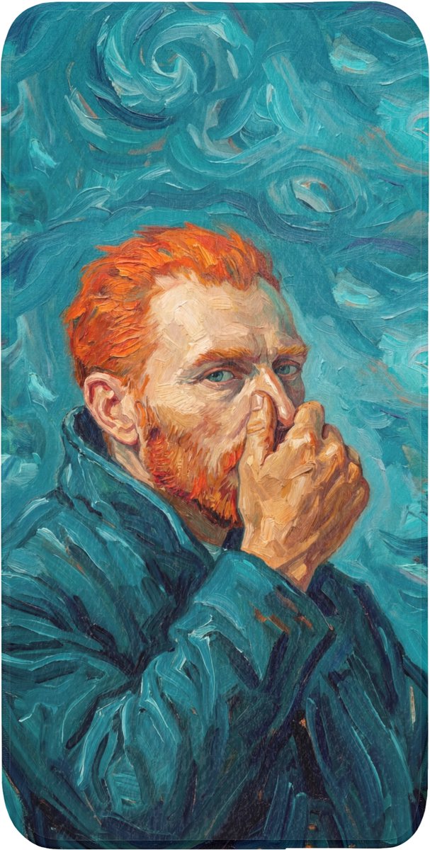 Badmat 60x120 cm - Antislip - Portret - Klassiek - Blauw - Badmatten voor badkamer - Badkamermat - Douchemat - Badkamer mat