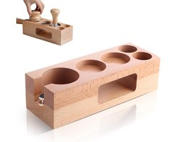 Espresso Tamper Station van 54 mm van massief walnotenhout, Barista Accessoires voor Koffie, Drukbasis voor Koffiemaker en Koffiedivider