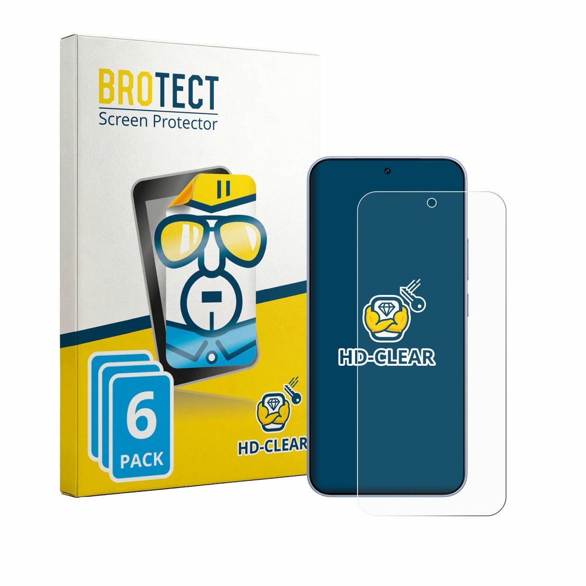 BROTECT - Screenprotector voor Vivo T5 Pro - Folie Beschermfolie transparant 6 Stuks