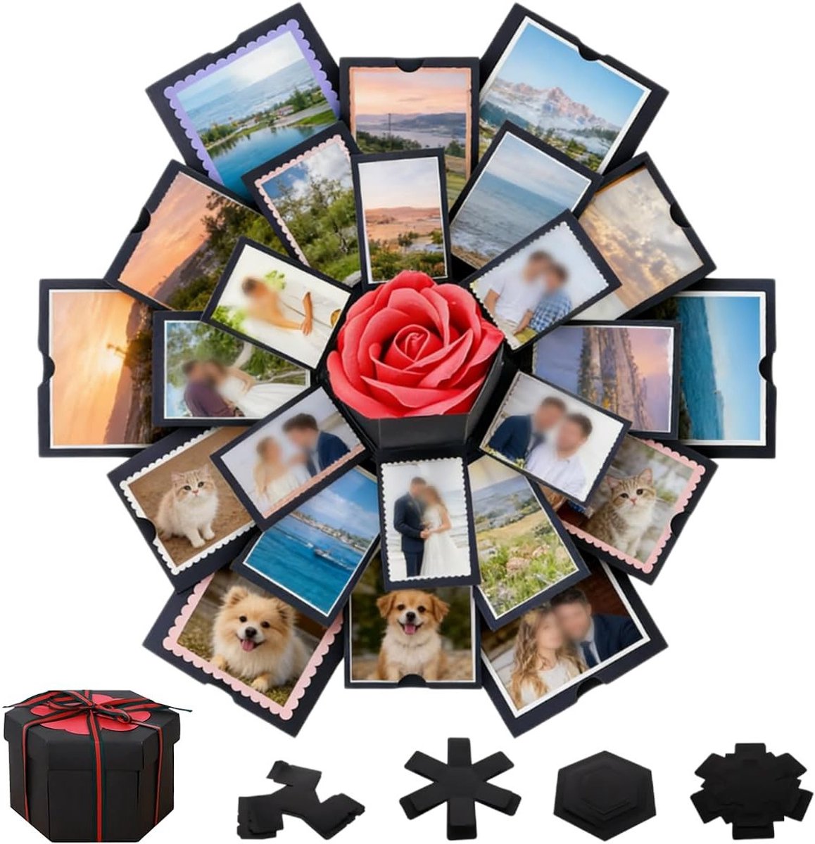 Creatieve Explosiedoos voor Foto's en Geschenken, Scrapbooking, Verjaardag, Kerst, Valentijn, Trouwerij, Unieke DIY Gift Box