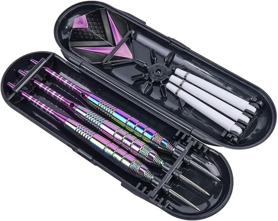 Professionele Steel Tip Dart Set met 3 Darts van 24g, Inclusief Dart Case, Vervangbare Schachten en Dart Wings voor Optimaal Spelplezier — afbeelding 4