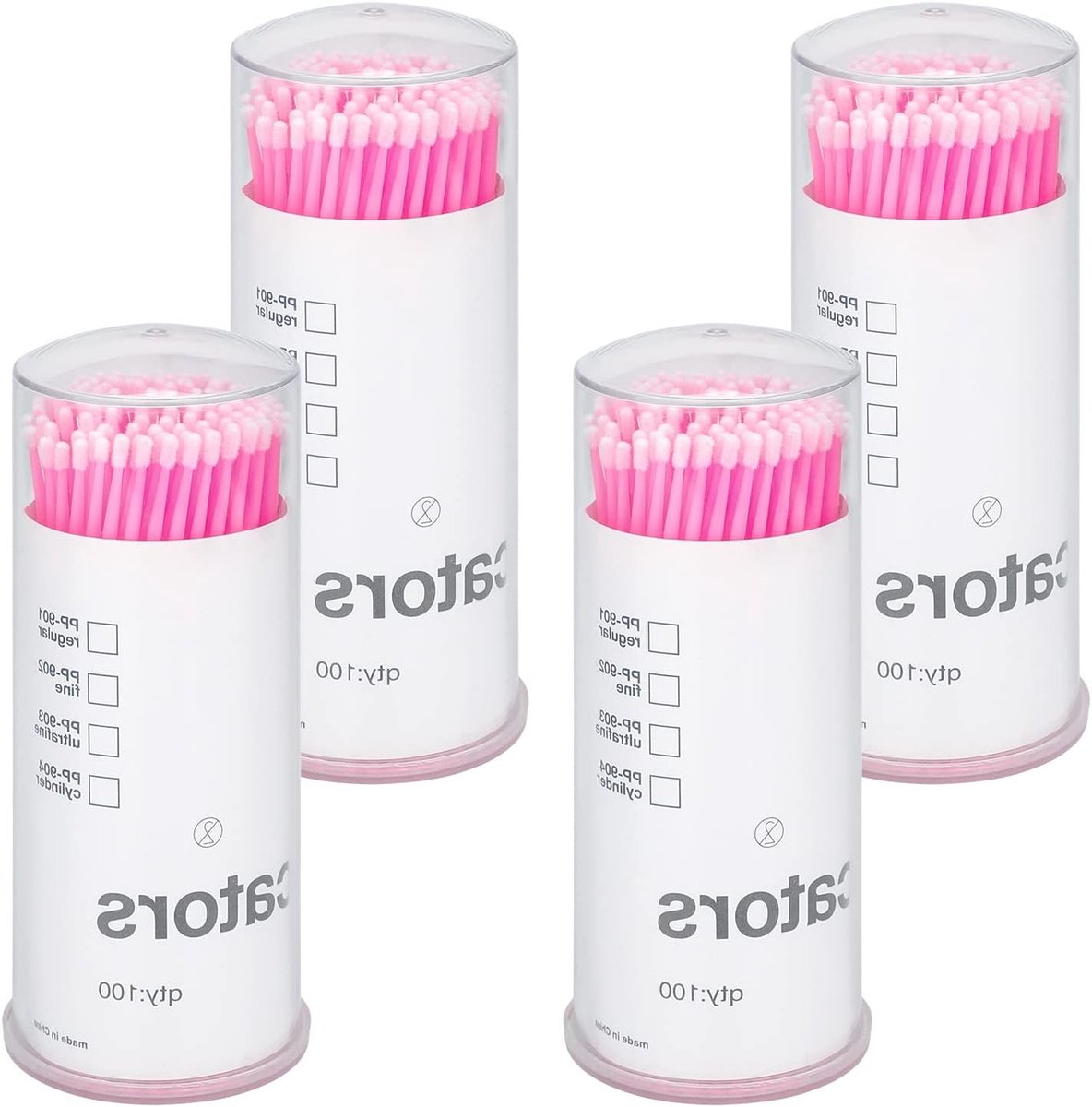 Pack van 400 Micro Brushes voor Wimperextensions, Ideaal voor Precisiewerk en Schoonmaken van Make-up
