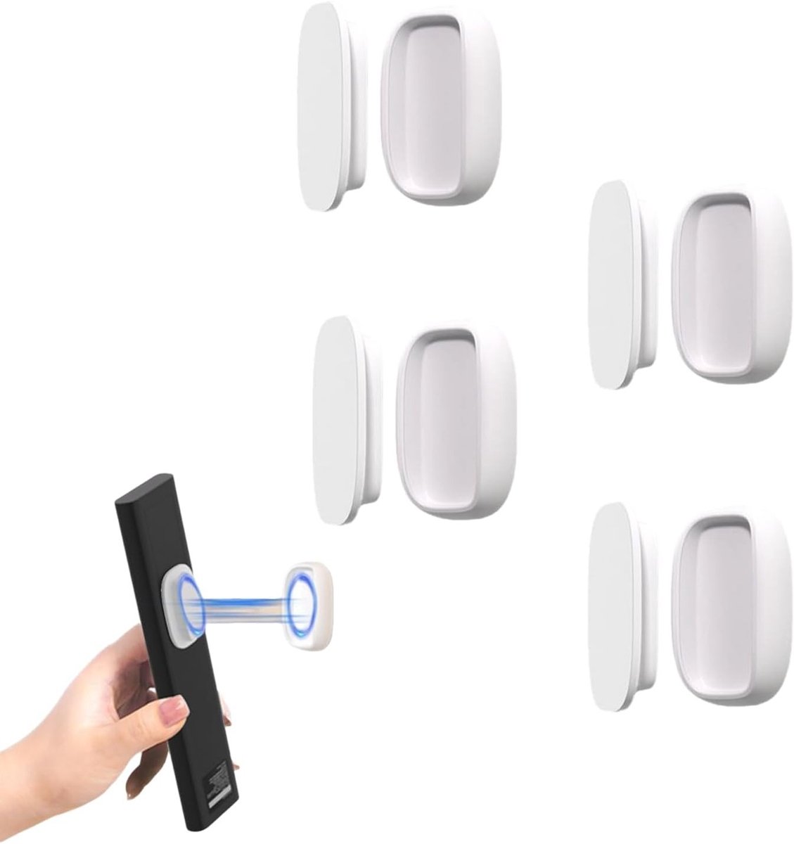 Super Sterke Magnetische Houder voor Afstandsbediening - 4 Silicone Houder, Muurbevestiging, Dubbele Magneten, Zelfklevend, Universele Oplossing voor TV en Ventilator Afstandsbediening Opslag