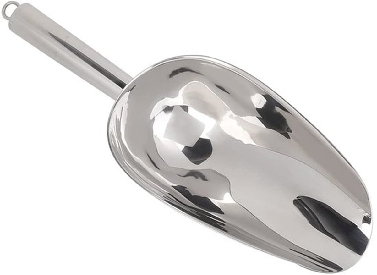 1 ST RVS Multifunctionele Ice Food Scoop Koffiebonen Gedroogd Fruit Schop Kubus Gegoten Aluminium Scoops voor Maker Vriezer Bean Snoep Meel Popcorn (18 oz)