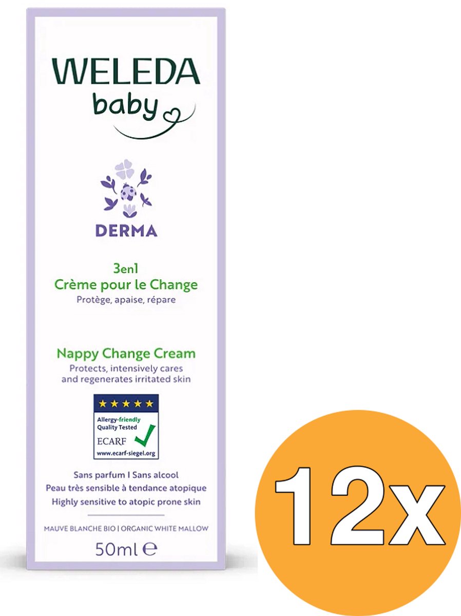 12x WELEDA Baby Derma 3 in 1 Billenbalsem (50 ml)