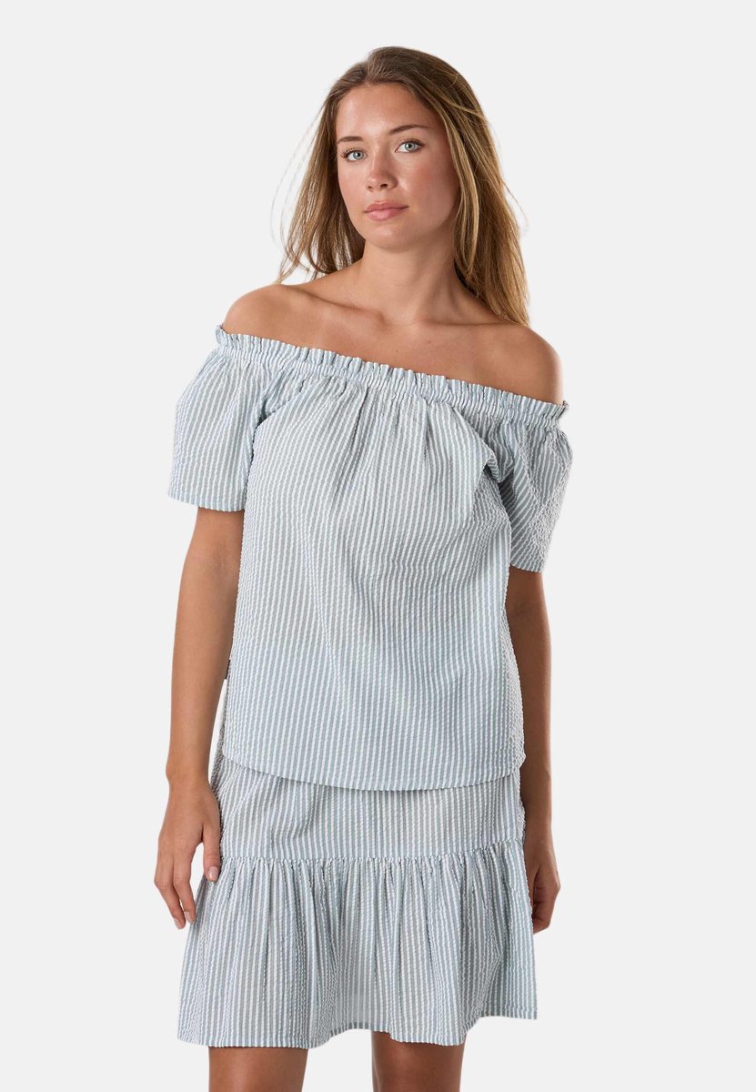 Seaside Marina Seersucker Singoalla Top – Damesblouse – Maat 34