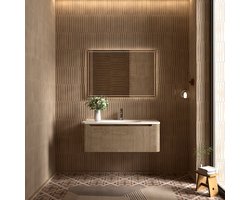 LINEA UNO - Alve 100 - Licht eiken - Badmeubel - - 301740