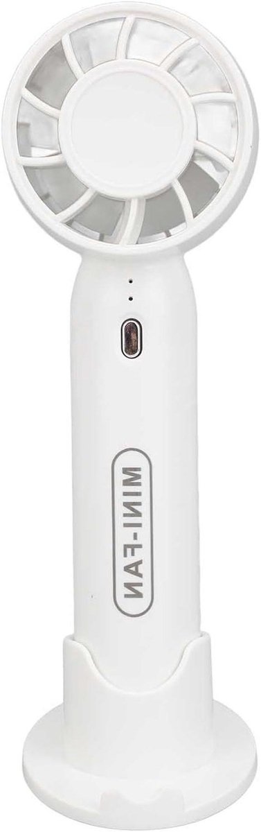 Draagbare Handventilator - Mini Ventilator - Persoonlijke Koeling - Veilige Verborgen Bladen - Compact Formaat - Wit