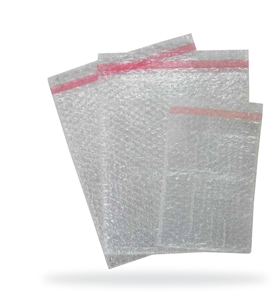 Inpakr Noppenfolie Zakjes Transparant - 400 x 600 + 50 mm - 3-laags (10 mm nop) | 80 micron - Plakstrip - 75 stuks