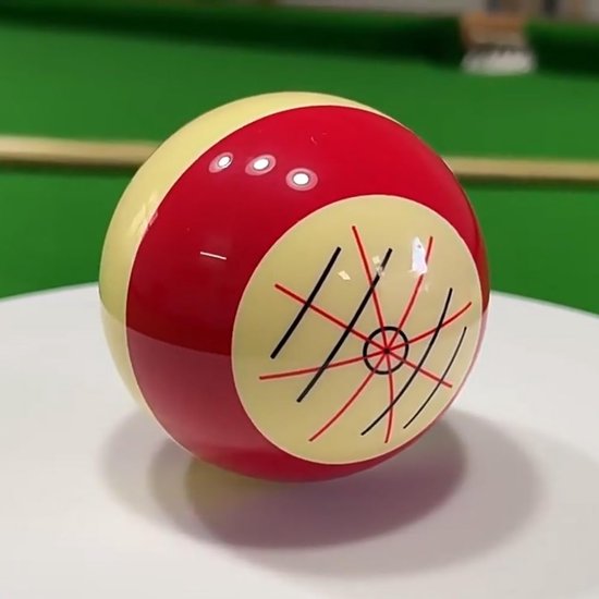 Biljart Trainingsbal - Oefenbal Keu - Biljart Training - Dubbelzijdig Ontwerp - 572 mm - Rood Wit — afbeelding 5