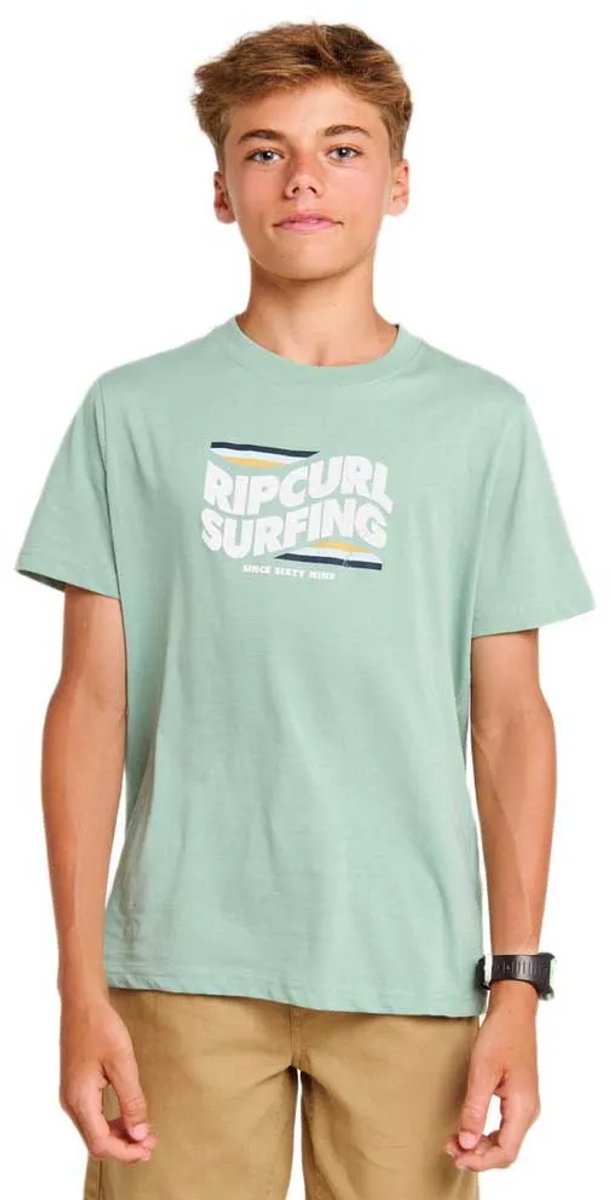 Rip Curl Streamline Big Logo T-shirt Met Korte Mouwen 14 Years Jongen Aloe