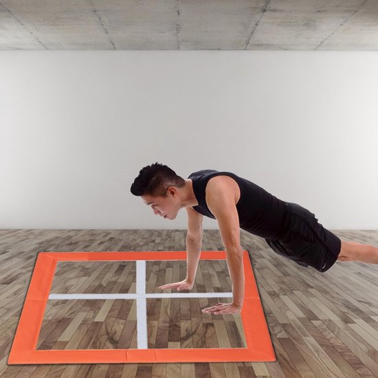 Oefenmat Trainingsgrid - Snelheidstraining Hulpmiddel - Behendigheid Verbeteren - Duurzaam Oxford EVA - 70x70cm - Oranje — afbeelding 2