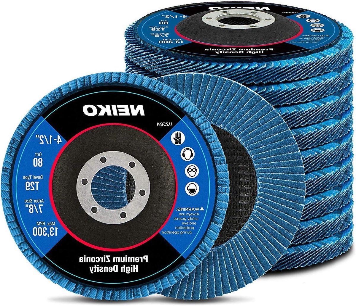 Schuurschijven Jumbo - Klepschijven Zirkonia - Metaal Bewerken - Hoge Dichtheid Extra Kleppen - 10 Stuks 4-1/2 Inch - Bruin