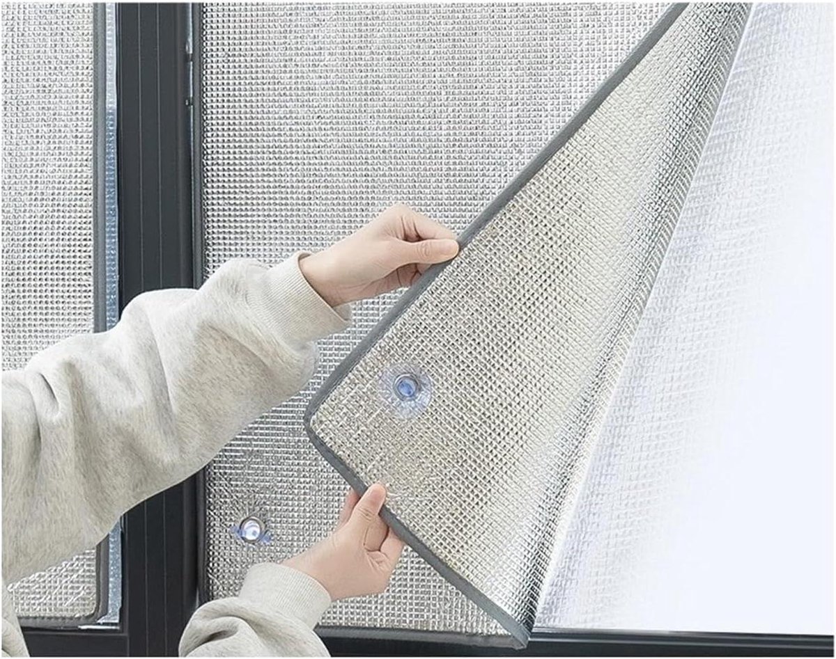 Raamfolie Warmte-isolerend - Zonnescherm Folie - Glas Beschermen - Dubbelzijdig Aluminium