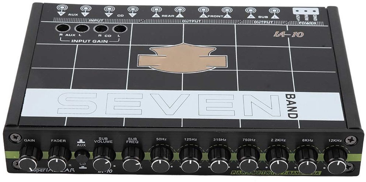 MTTproducts- Equalizer Auto - Geluidskwaliteit Verbeteren - Audio Tuner - Subwoofer Crossover - Schokbestendig - Eenvoudig in Gebruik